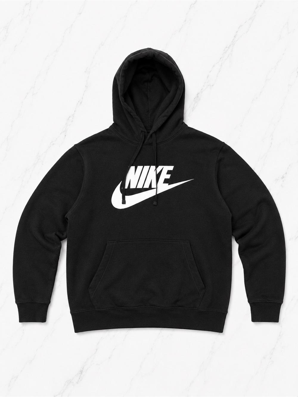 Nike Black Hoodie with White Swoosh Logo